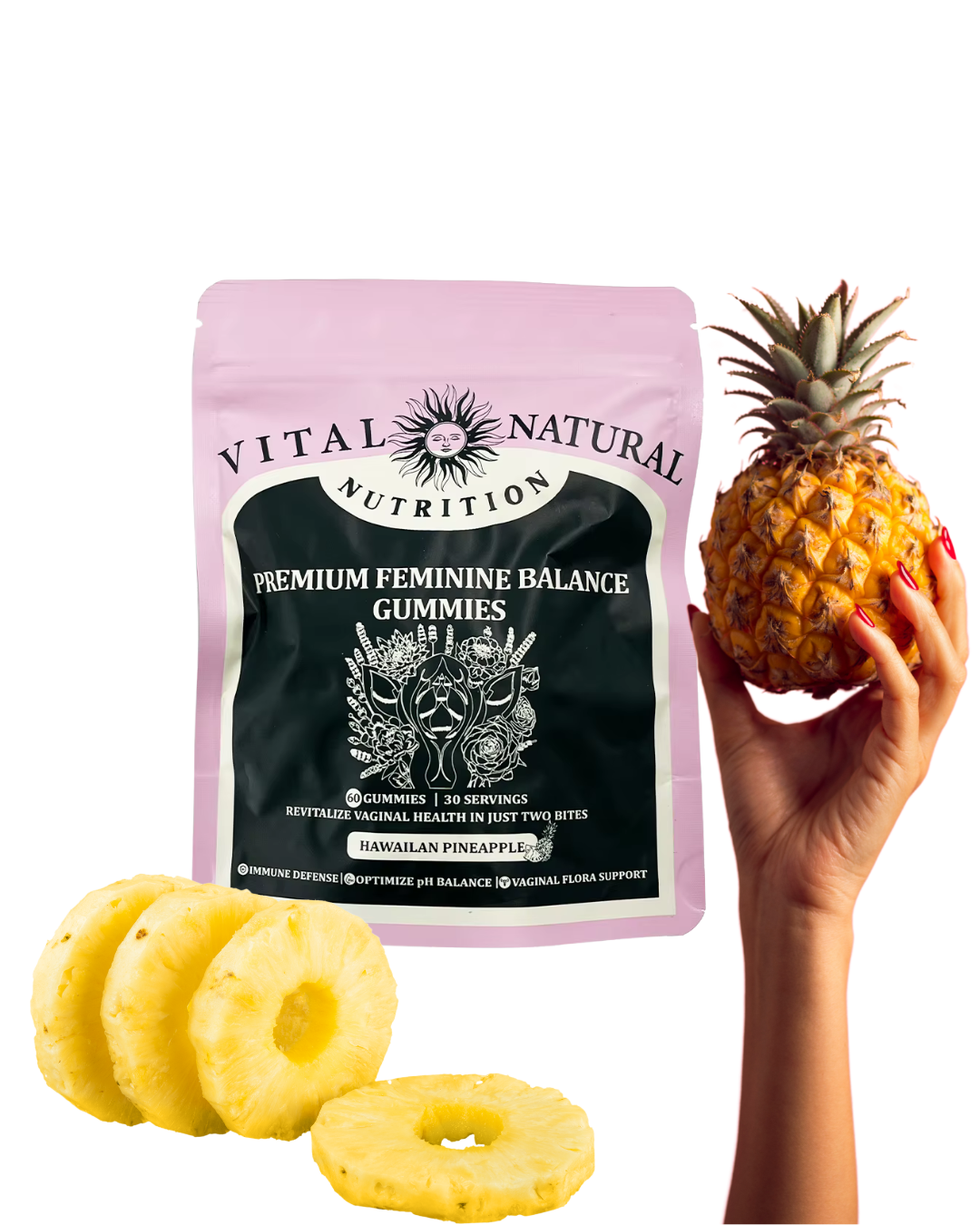 Paquete 2 bolsas de gomitas sabor piña